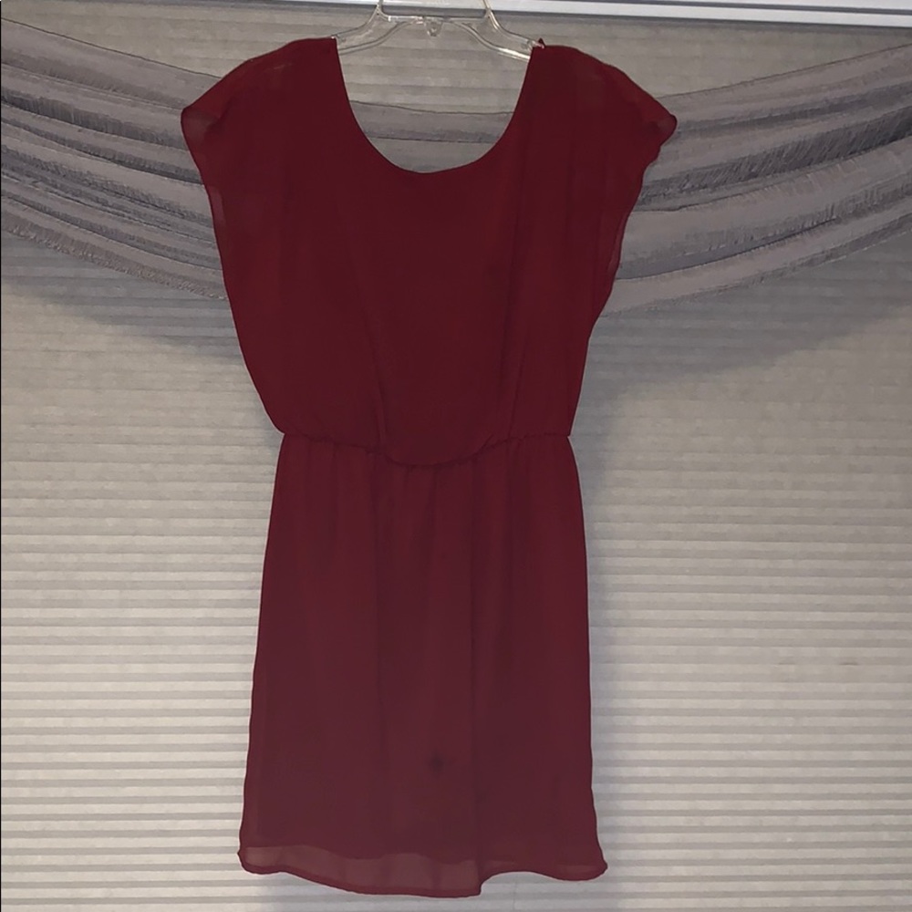City Triangles Burgundy Dress